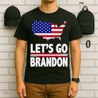 Let's Go Brandon USA American Flag Map T-Shirt thumb 6