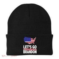 Let's Go Brandon USA American Flag Map Beanie thumb 0