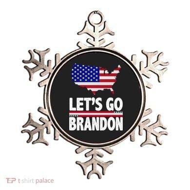 Let's Go Brandon USA American Flag Map Ornament