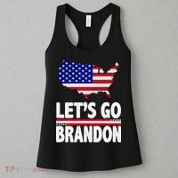 Let's Go Brandon USA American Flag Map Women's Tank Top thumb 3
