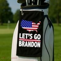 Let's Go Brandon USA American Flag Map Golf Towel thumb 2