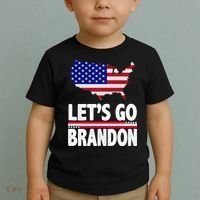 Let's Go Brandon USA American Flag Map Toddler T-Shirt thumb 2