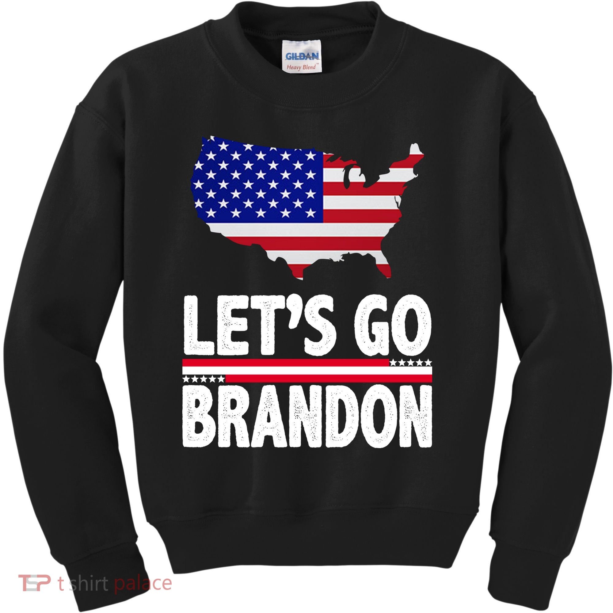 Let's Go Brandon USA American Flag Map Kids Sweatshirt