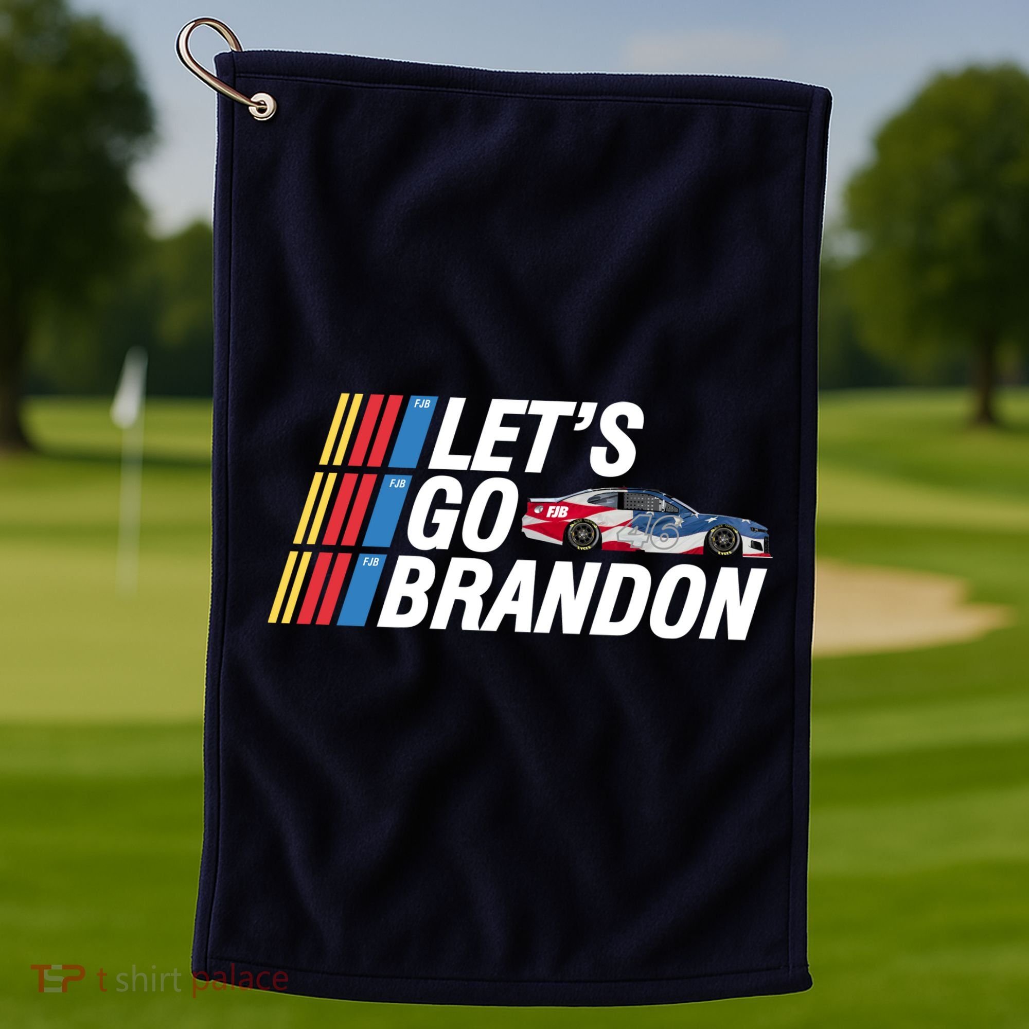 Let's Go Brandon Racing ORIGINAL Golf Towel