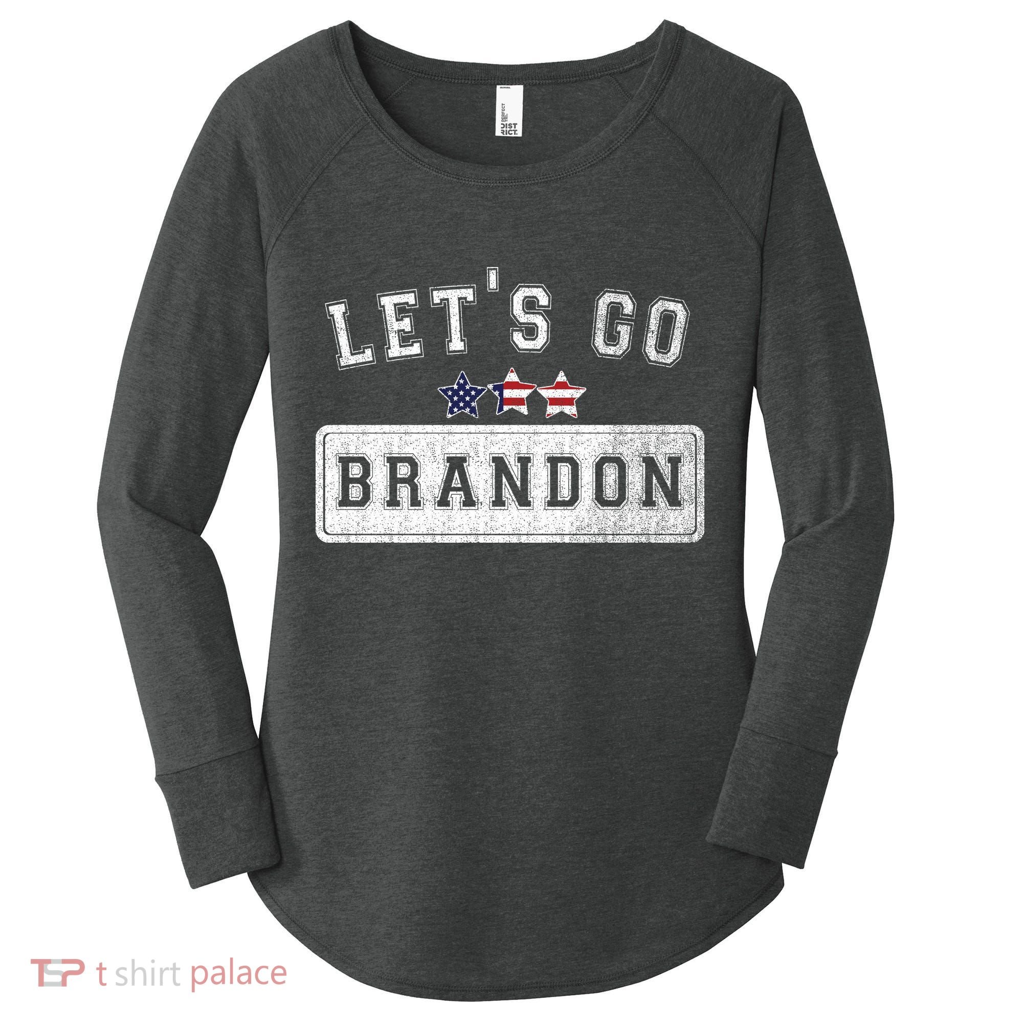 Let's Go Brandon, Joe Biden Chant, Impeach Biden Women's Perfect Tri Tunic Long Sleeve Shirt