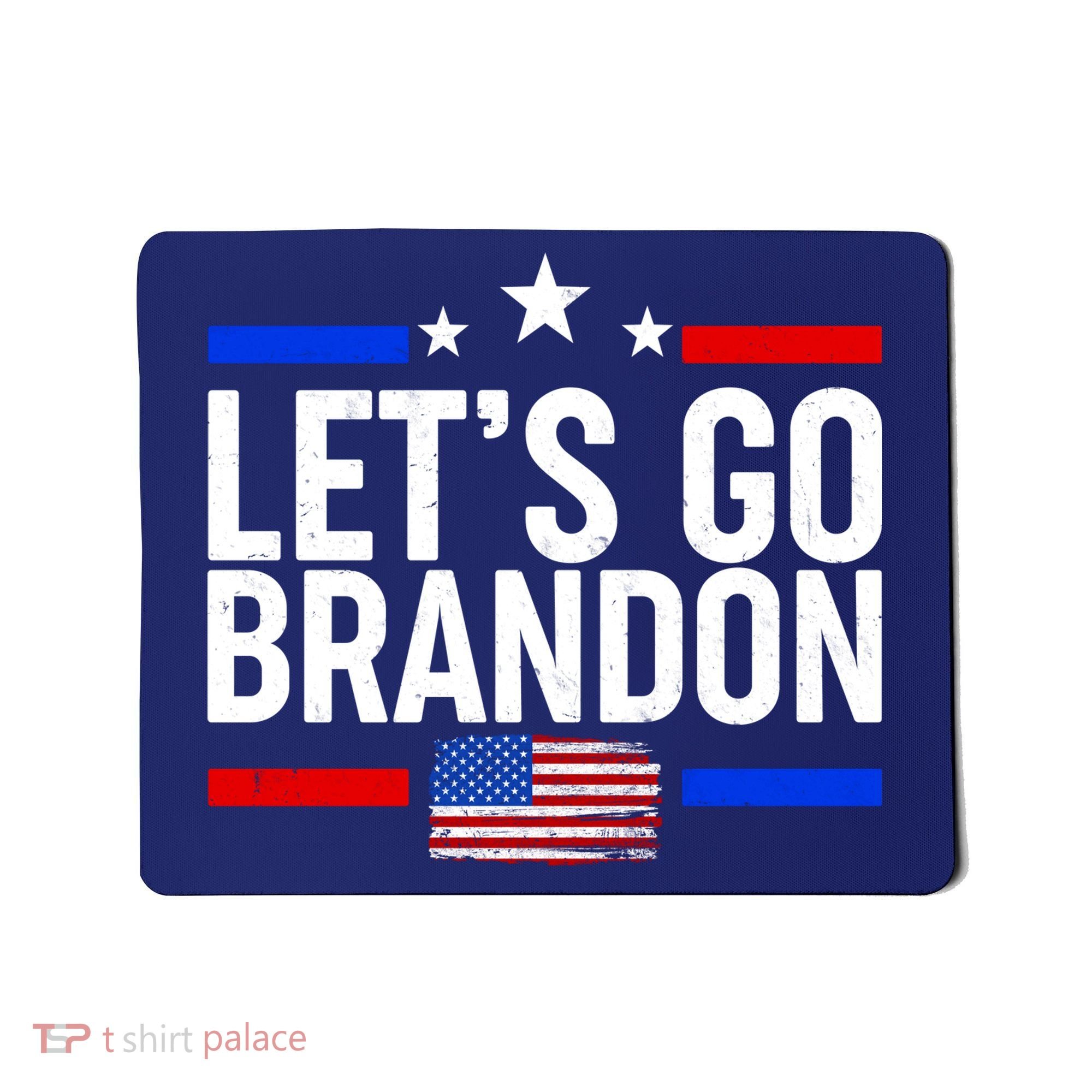 Let's Go Brandon Distress USA Flag FJB Chant Mousepad