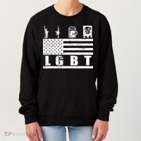 LGBT Distressed Liberty Guns Beer trump Women's Sweatshirt thumb 0