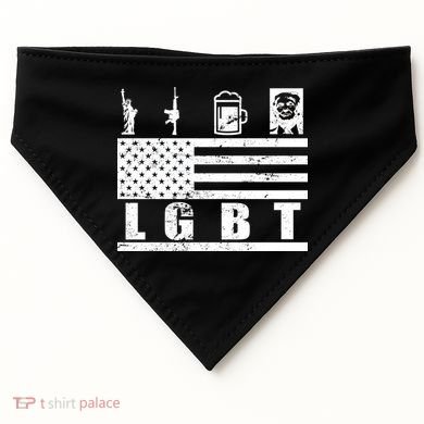 LGBT Distressed Liberty Guns Beer trump USA-Made Doggie Bandana