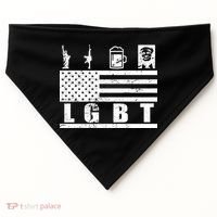 LGBT Distressed Liberty Guns Beer trump USA-Made Doggie Bandana thumb 0