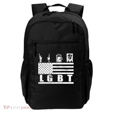 LGBT Distressed Liberty Guns Beer trump Backpack