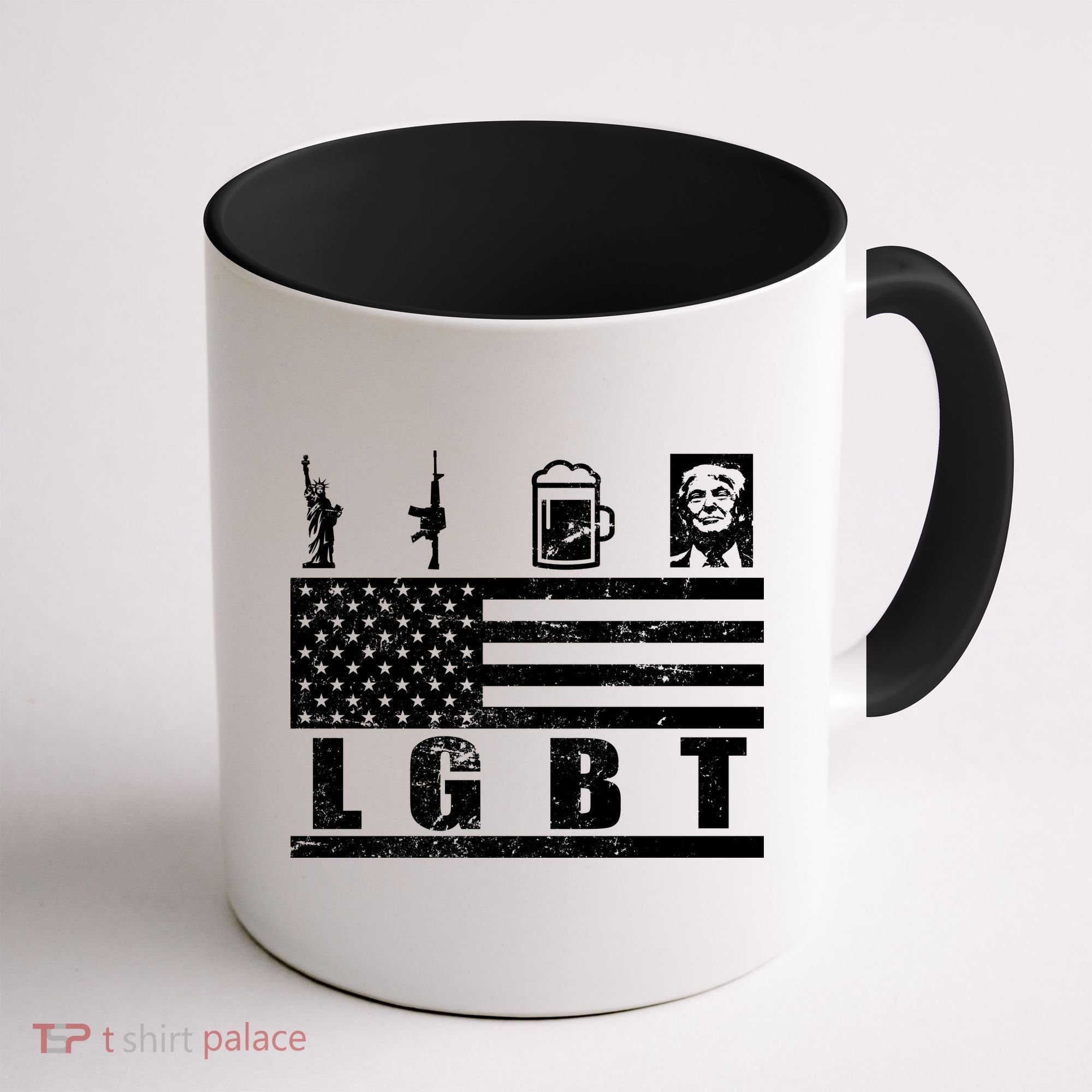 LGBT Distressed Liberty Guns Beer trump Coffee Mug