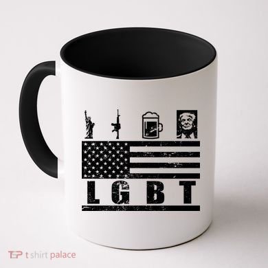 LGBT Distressed Liberty Guns Beer trump Coffee Mug