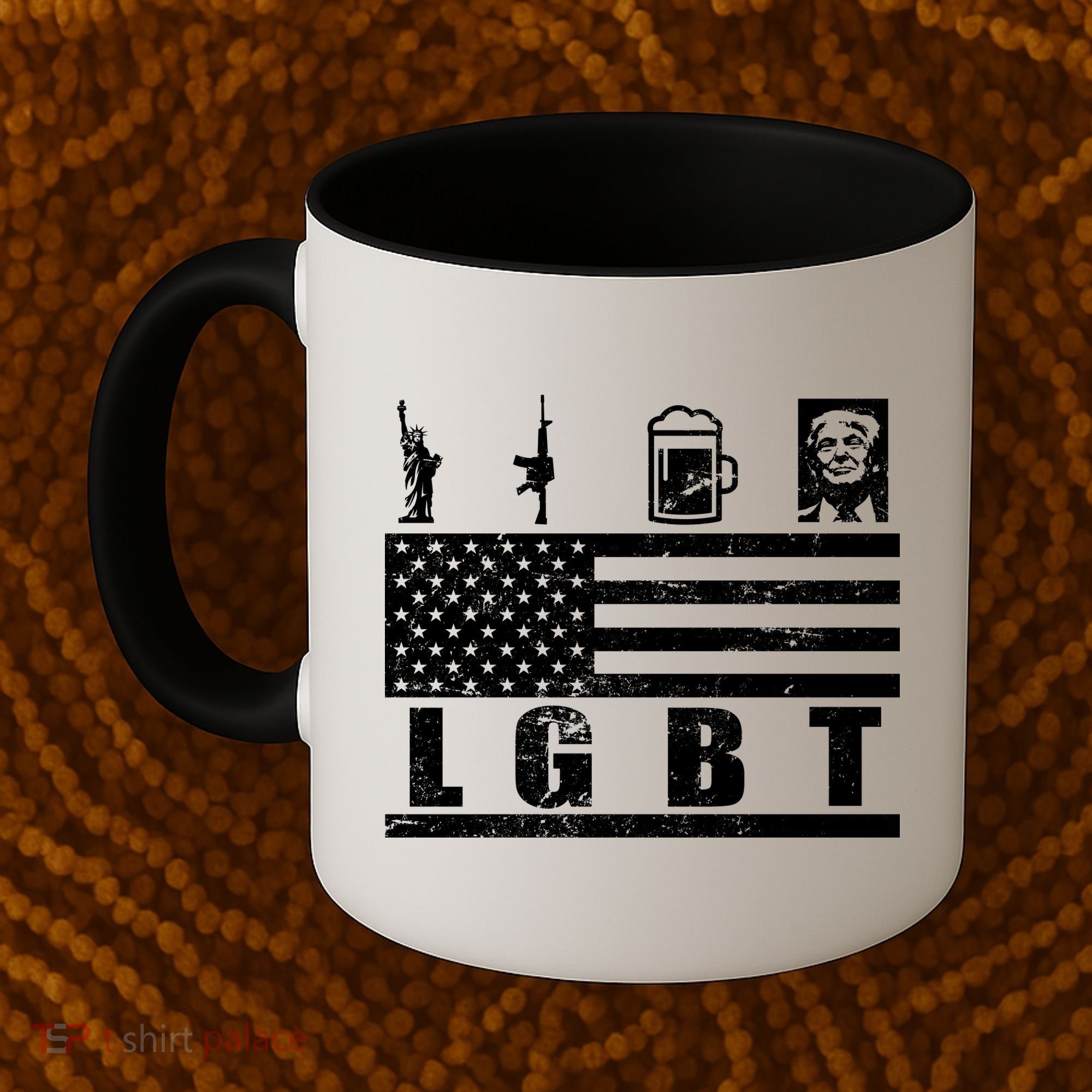 LGBT Distressed Liberty Guns Beer trump Coffee Mug