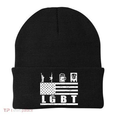 LGBT Distressed Liberty Guns Beer trump Beanie