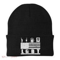 LGBT Distressed Liberty Guns Beer trump Beanie thumb 0