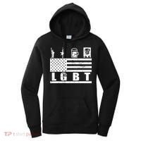 LGBT Distressed Liberty Guns Beer trump Women's Hoodie thumb 0
