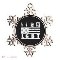 LGBT Distressed Liberty Guns Beer trump Ornament thumb 0