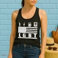 LGBT Distressed Liberty Guns Beer trump Women's Tank Top thumb 2
