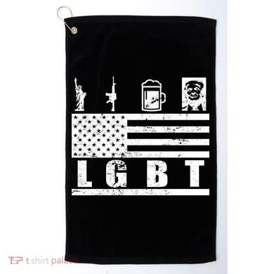 LGBT Distressed Liberty Guns Beer trump Golf Towel