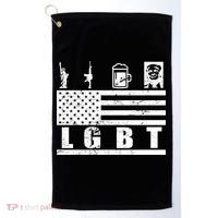 LGBT Distressed Liberty Guns Beer trump Golf Towel thumb 0