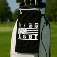 LGBT Distressed Liberty Guns Beer trump Golf Towel thumb 2