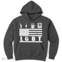 LGBT Distressed Liberty Guns Beer trump Hoodie thumb 0