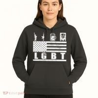 LGBT Distressed Liberty Guns Beer trump Hoodie thumb 5