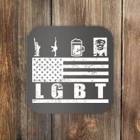 LGBT Distressed Liberty Guns Beer trump Coaster thumb 0