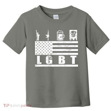 LGBT Distressed Liberty Guns Beer trump Toddler T-Shirt