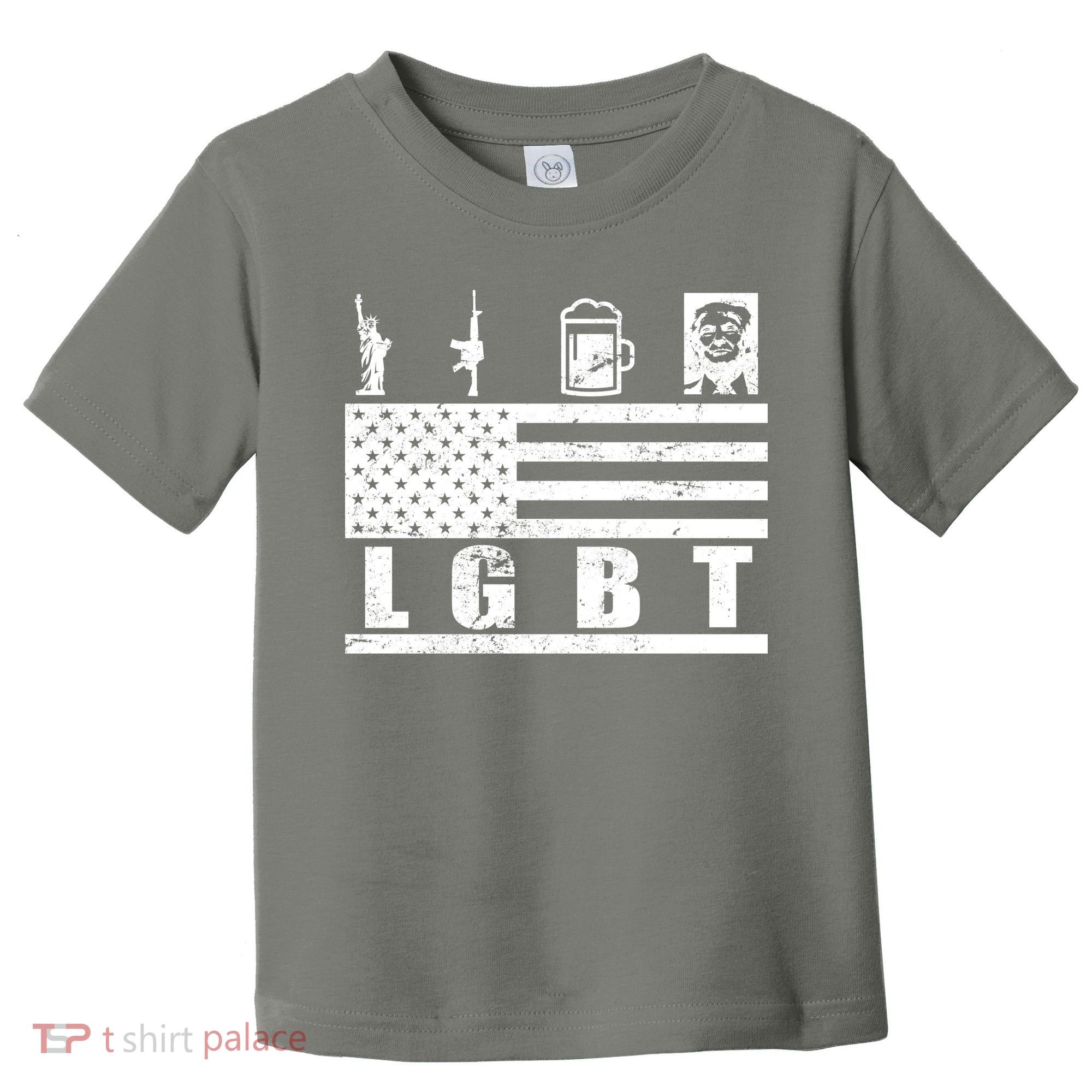 LGBT Distressed Liberty Guns Beer trump Toddler T-Shirt