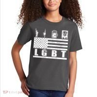 LGBT Distressed Liberty Guns Beer trump Kids T-Shirt thumb 2