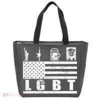 LGBT Distressed Liberty Guns Beer trump Tote Bag thumb 0
