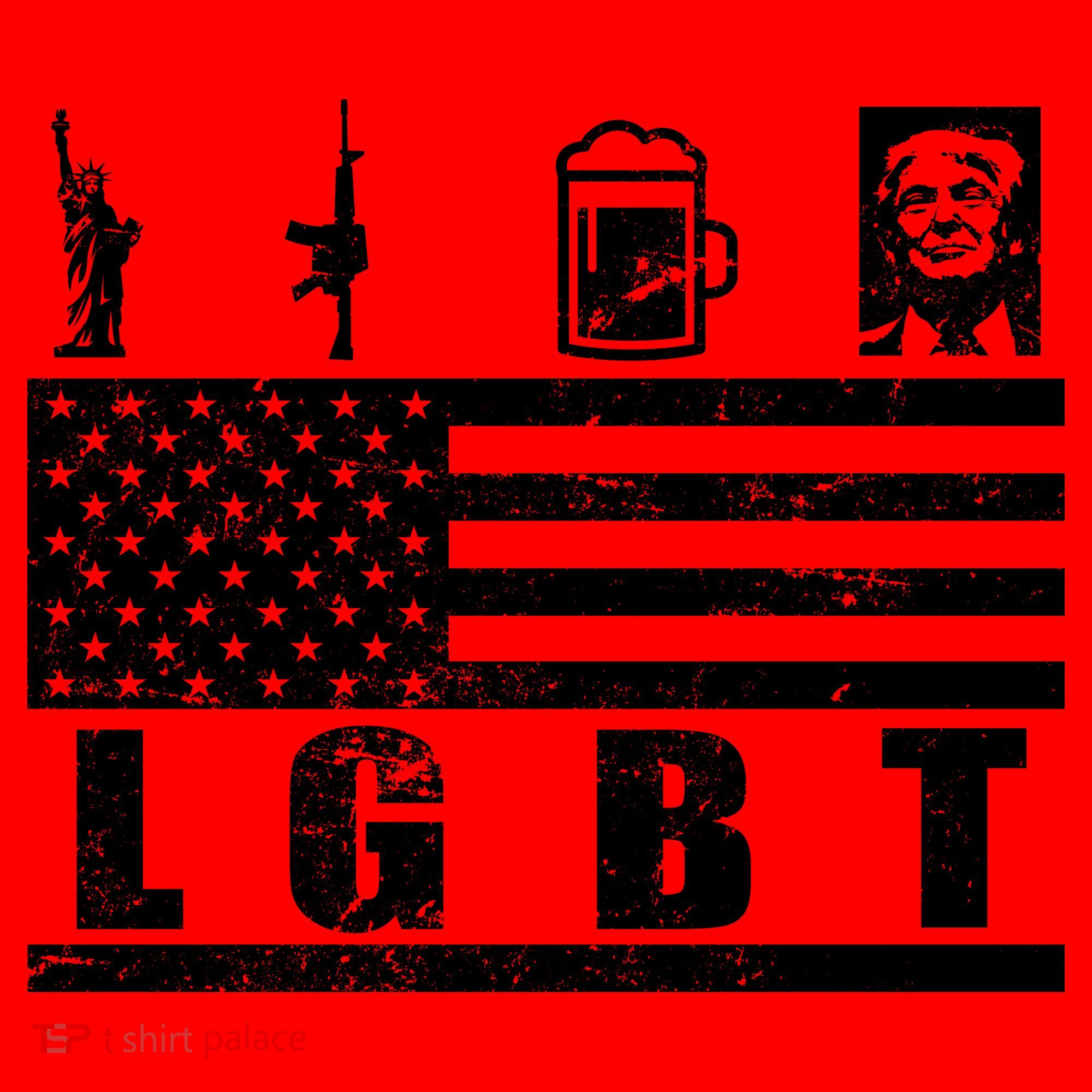 LGBT Distressed Liberty Guns Beer trump Santa Hat