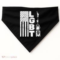 LGBT Flag Liberty Guns Beer Donald Trump  USA-Made Doggie Bandana thumb 0