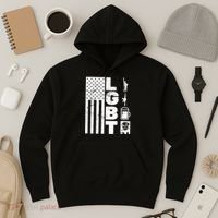 LGBT Flag Liberty Guns Beer Donald Trump  Hoodie thumb 3