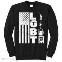 LGBT Flag Liberty Guns Beer Donald Trump  Sweatshirt thumb 0