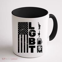 LGBT Flag Liberty Guns Beer Donald Trump  Coffee Mug thumb 1