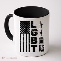 LGBT Flag Liberty Guns Beer Donald Trump  Coffee Mug thumb 0