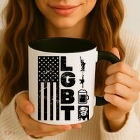 LGBT Flag Liberty Guns Beer Donald Trump  Coffee Mug thumb 3
