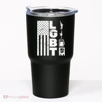 LGBT Flag Liberty Guns Beer Donald Trump  Tumbler thumb 0