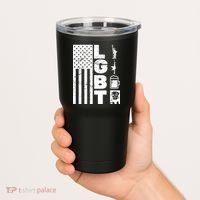LGBT Flag Liberty Guns Beer Donald Trump  Tumbler thumb 2