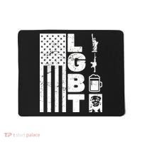 LGBT Flag Liberty Guns Beer Donald Trump  Mousepad thumb 0