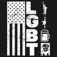 LGBT Flag Liberty Guns Beer Donald Trump  Mousepad thumb 1