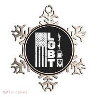 LGBT Flag Liberty Guns Beer Donald Trump  Ornament thumb 0