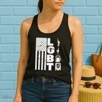 LGBT Flag Liberty Guns Beer Donald Trump  Women's Tank Top thumb 2