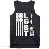 LGBT Flag Liberty Guns Beer Donald Trump  Tank Top thumb 0