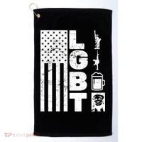 LGBT Flag Liberty Guns Beer Donald Trump  Golf Towel thumb 0