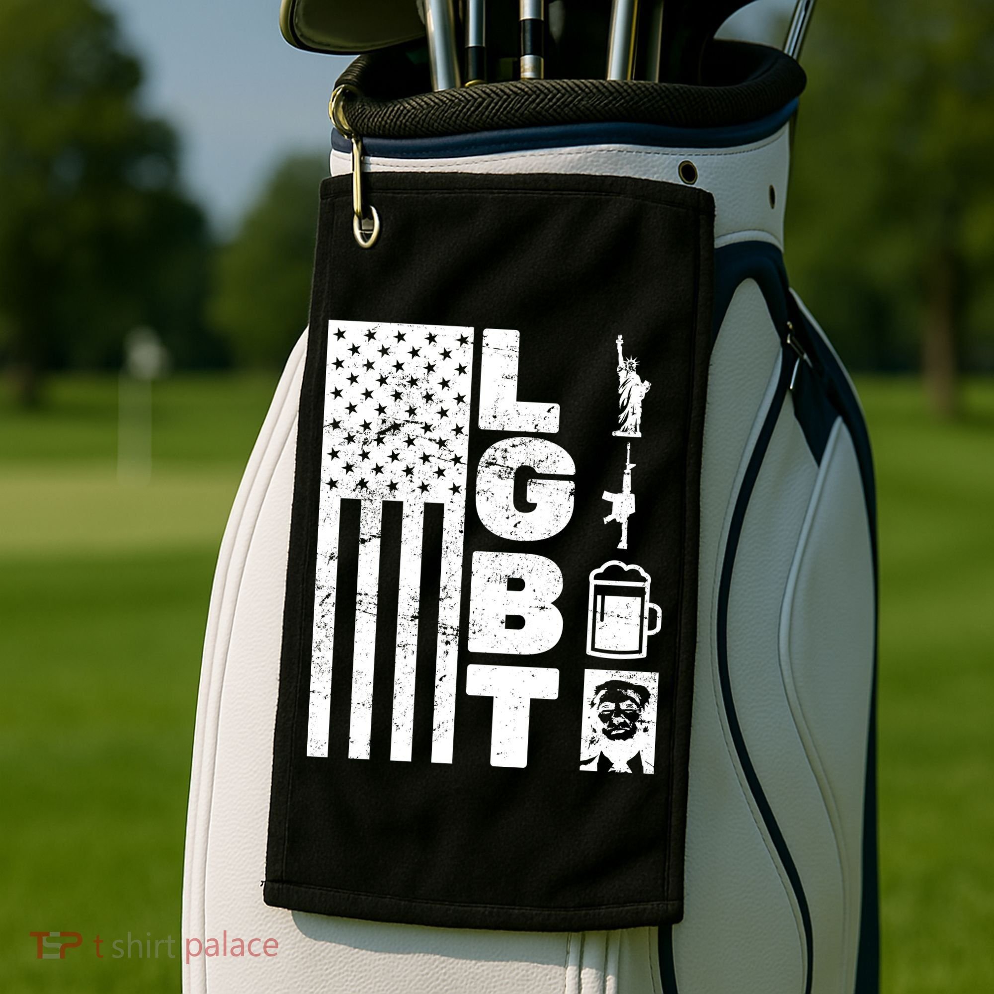 LGBT Flag Liberty Guns Beer Donald Trump  Golf Towel