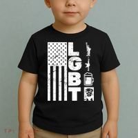 LGBT Flag Liberty Guns Beer Donald Trump  Toddler T-Shirt thumb 2