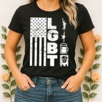 LGBT Flag Liberty Guns Beer Donald Trump  Women's T-Shirt thumb 2